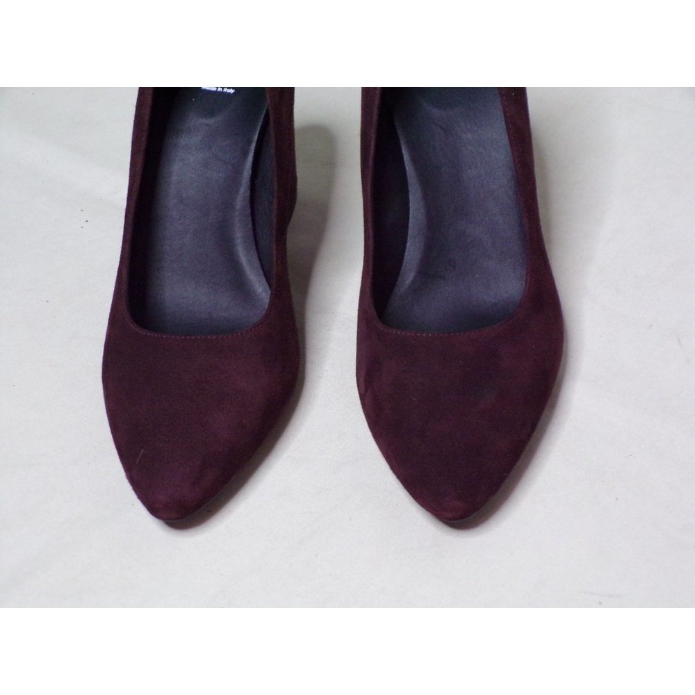 🆕AQUATALIA Peony Block Heel Pump Shoes Brown Suede 6.5 - Picture 7 of 11